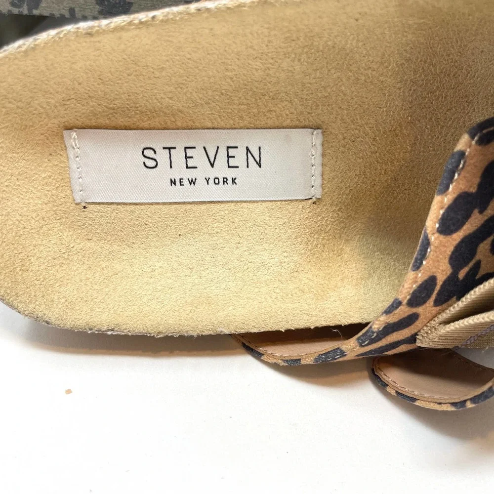 Steven New York Leopard Print Somers Rhinestone Sandal Size 6.5